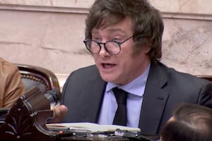 Javier Milei en la cámara de Diputados