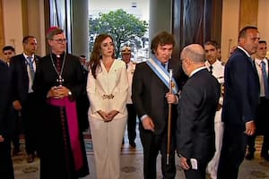Javier Milei en la Catedral, el día de su asunción