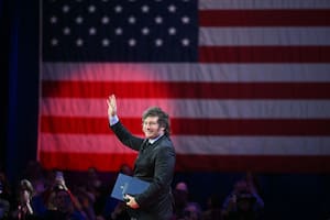 Javier Milei en la Conferencia Política de Acción Conservadora (CPAC), un evento con fuerte presencia de partidarios de Donald Trump