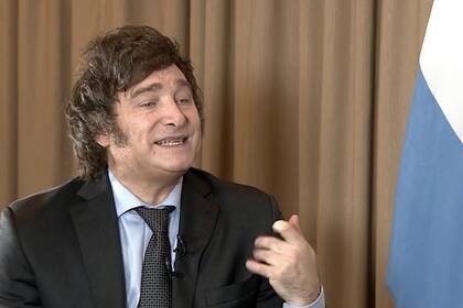 Javier Milei en la entrevista televisiva