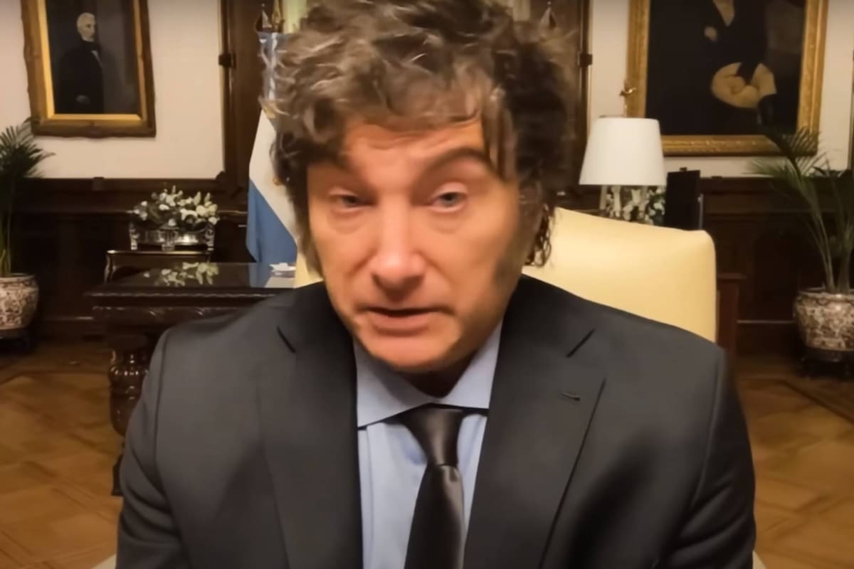 Javier Milei en la entrevista con Patricia Janiot