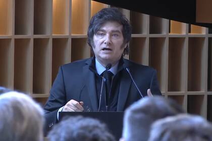 Javier Milei en la inauguración del nuevo edificio de Corporación América