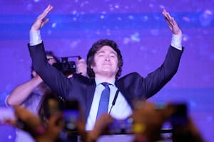 Javier Milei, en la noche de su triunfo en las PASO