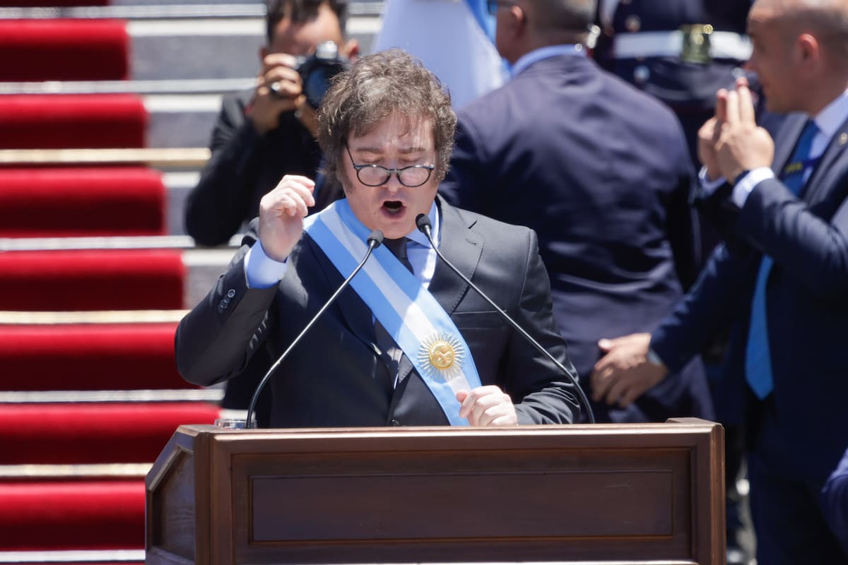 Javier Milei, en su discurso inaugural