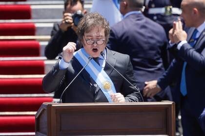 Javier Milei, en su discurso inaugural