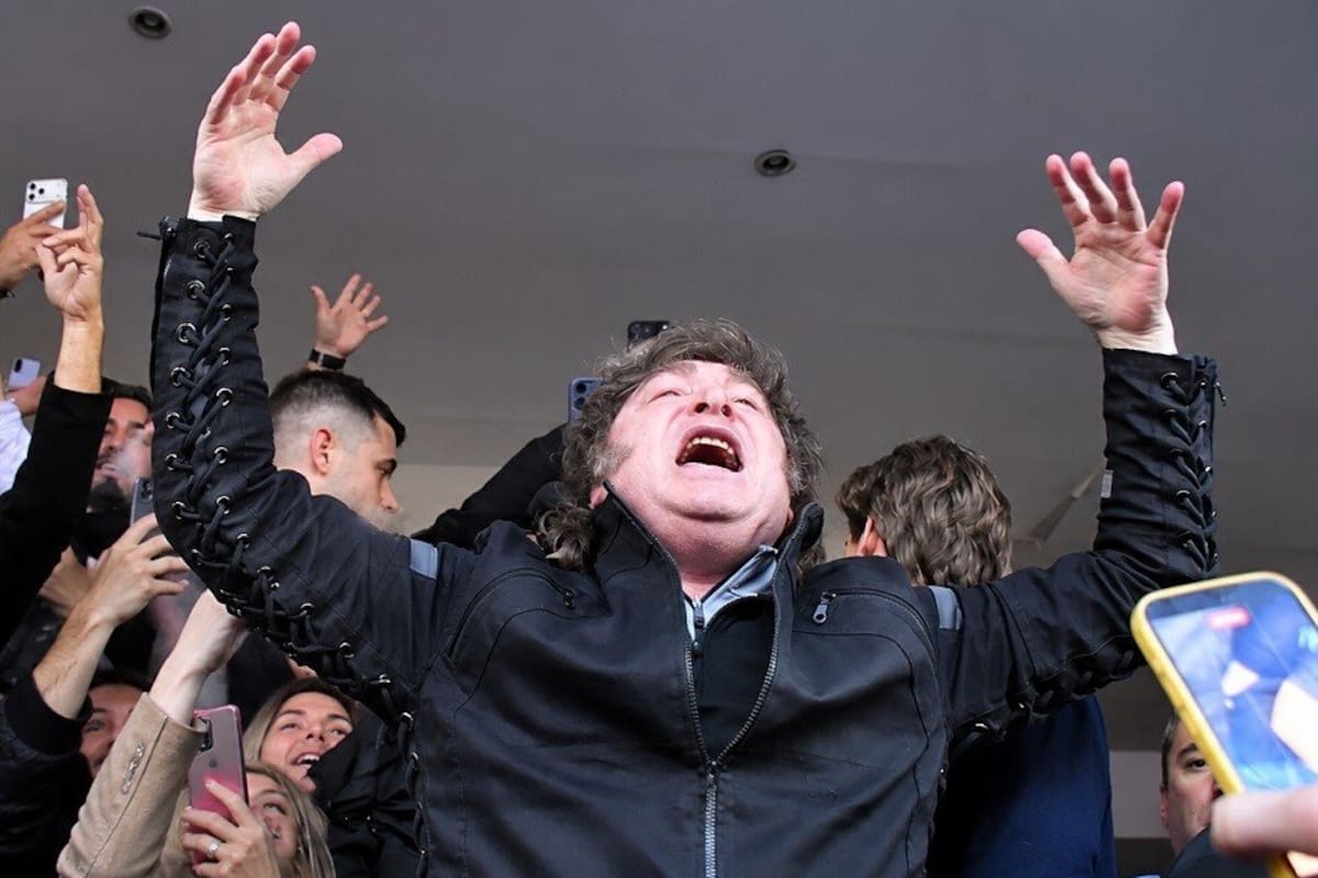 Javier Milei, en su visita a Bahía Blanca del viernes