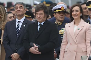 Javier Milei, entre Jorge Macri y Victoria Villarruel