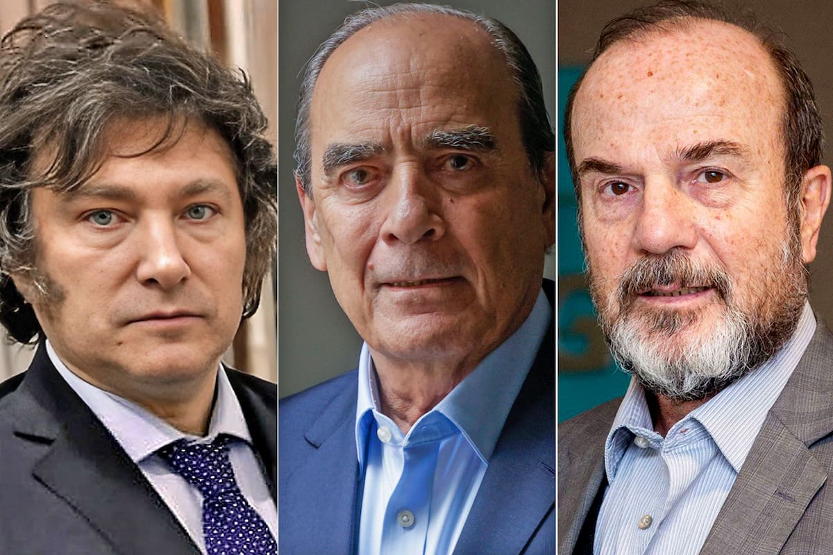 Javier Milei, Guillermo Francos y Guillermo Ferraro