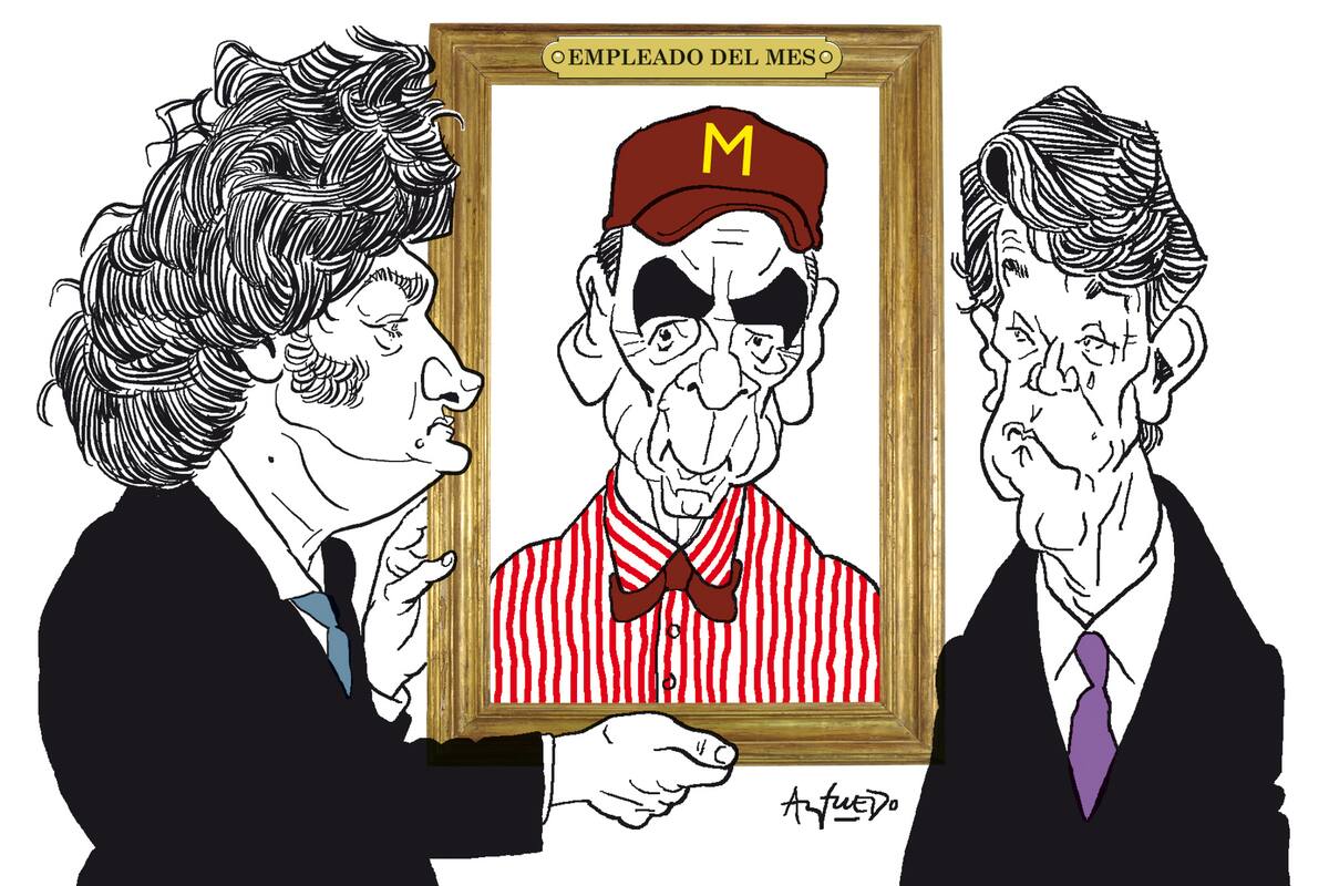 Javier Milei, Guillermo Francos y Nicolás Posse