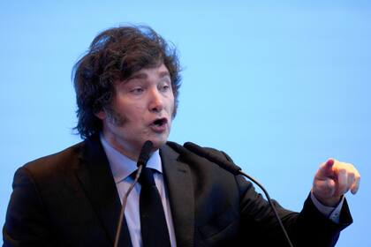 Javier Milei habla durante el Foro Económico Internacional de las Américas, en Buenos Aires