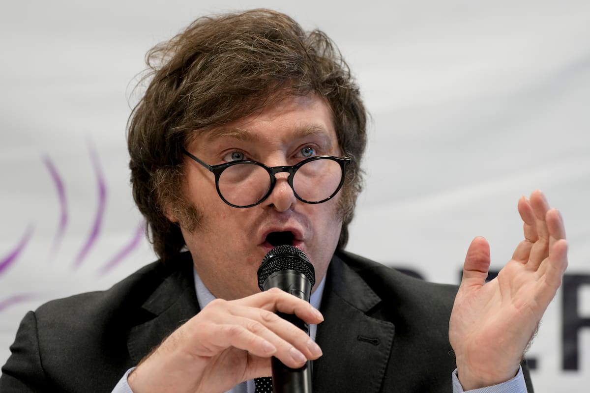 Javier Milei hablará en el foro de Davos el miércoles 17 de enero (AP Foto/Natacha Pisarenko, Archivo)