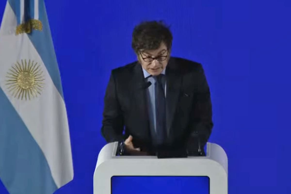 Javier Milei habló en la apertura de la Semana de la Inteligencia Artificial.