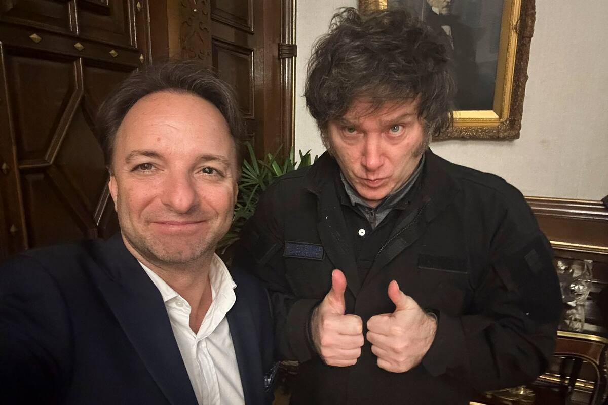 Javier Milei junto a Miguel Boggiano