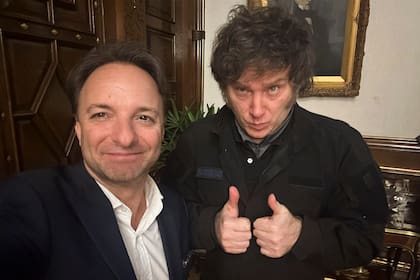 Javier Milei junto a Miguel Boggiano