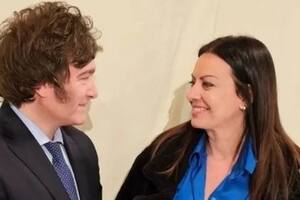Javier Milei junto a Sandra Pettovello, su ministra de Capital Humano