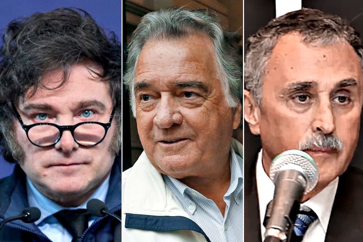 Javier Milei, Luis Barrionuevo y Mario Lugones