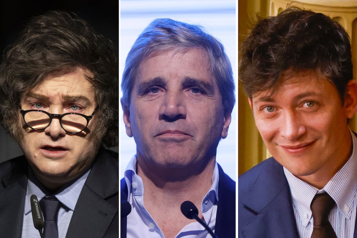 Javier Milei, Luis Caputo, Santiago Caputo