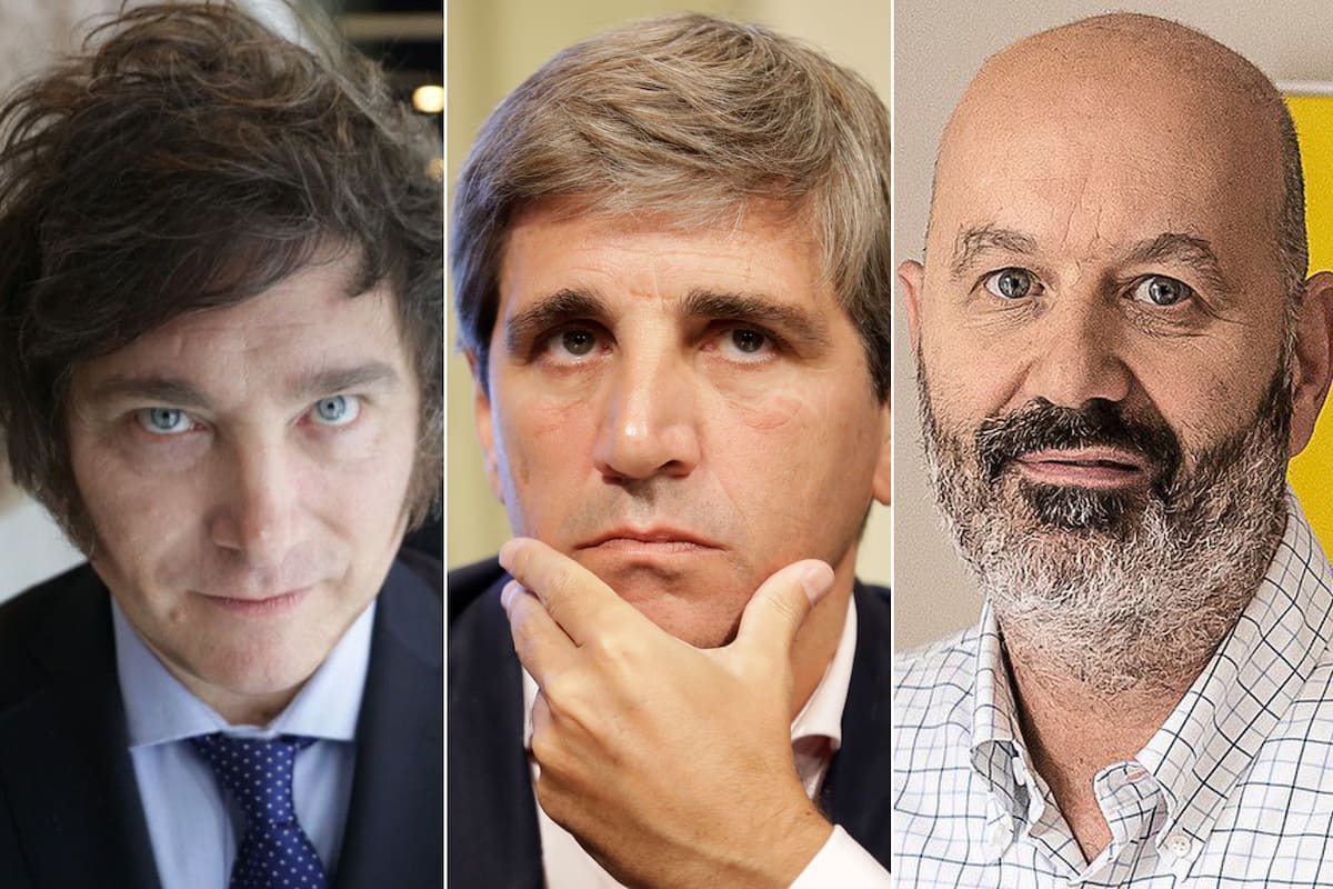 Javier Milei, Luis Caputo y Federico Sturzenegger