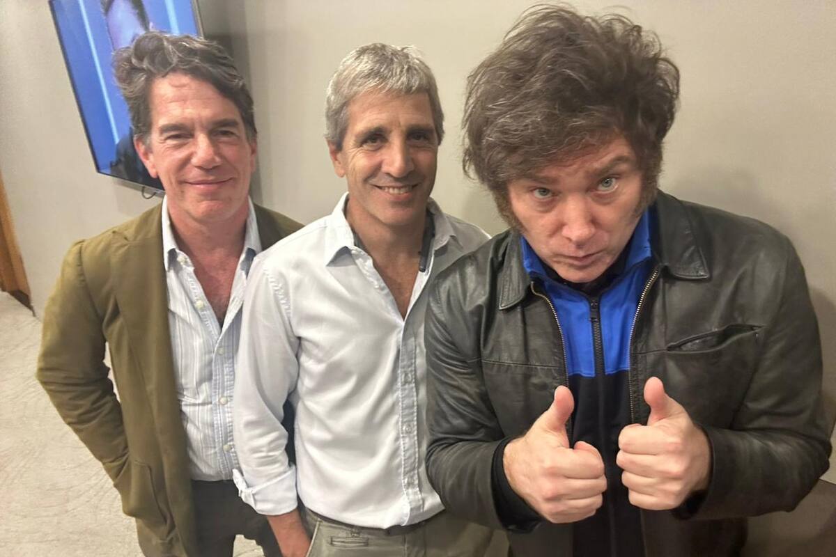 Javier Milei, Luis Caputo y Nicolás Posse, en su reciente viaje a Estados Unidos