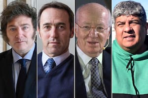 Javier Milei, Marcos Galperin, Paolo Rocca y Pablo Moyano