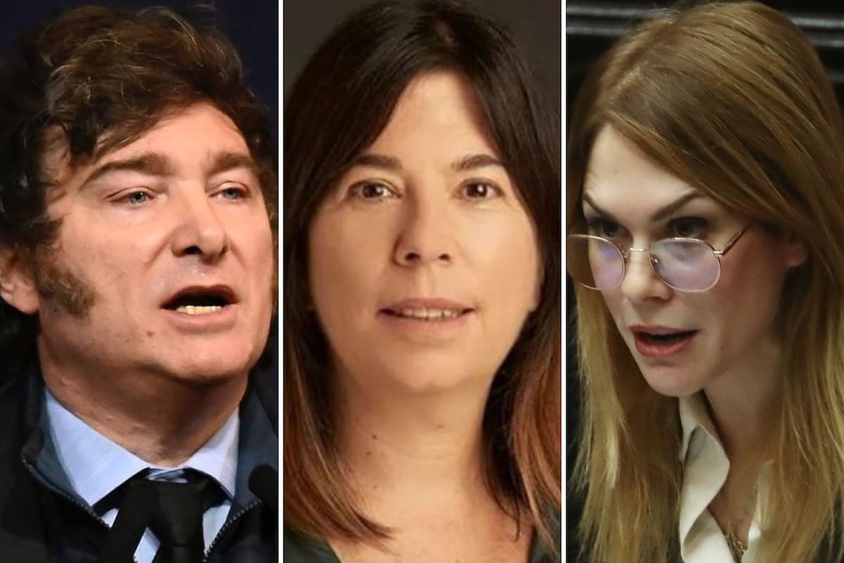 Javier Milei, María O'Donnell y Lilia Lemoine