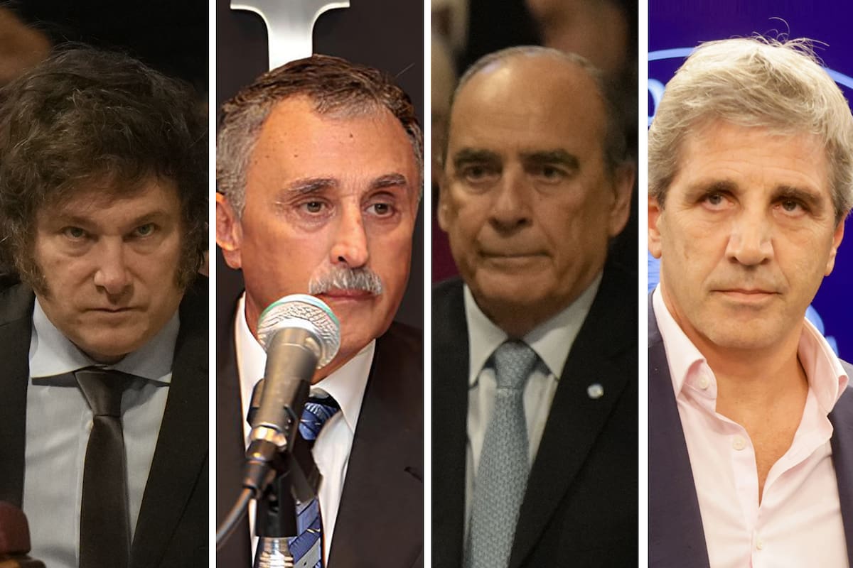 Javier Milei, Mario Lugones, Guillermo Francos y Luis Caputo