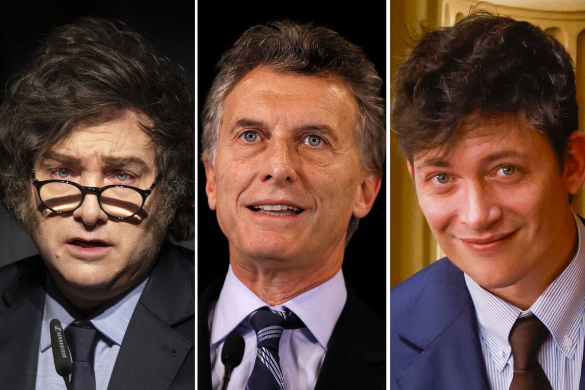 Javier Milei, Mauricio Macri; Santiago Caputo