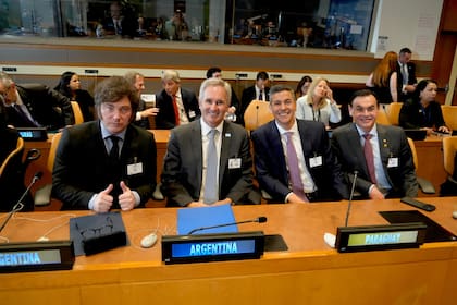 Javier Milei participó de la reunión del “Escudo de las Américas” en Nueva York.
