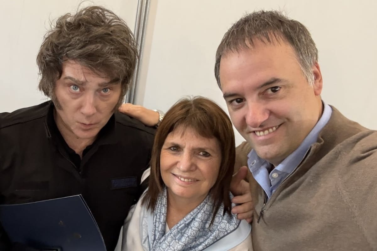 Javier Milei, Patricia Bullrich y Manuel Adorni