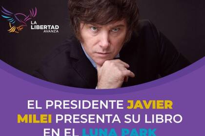 Javier Milei presentará su libro el 22 de mayo en el estadio Luna Park