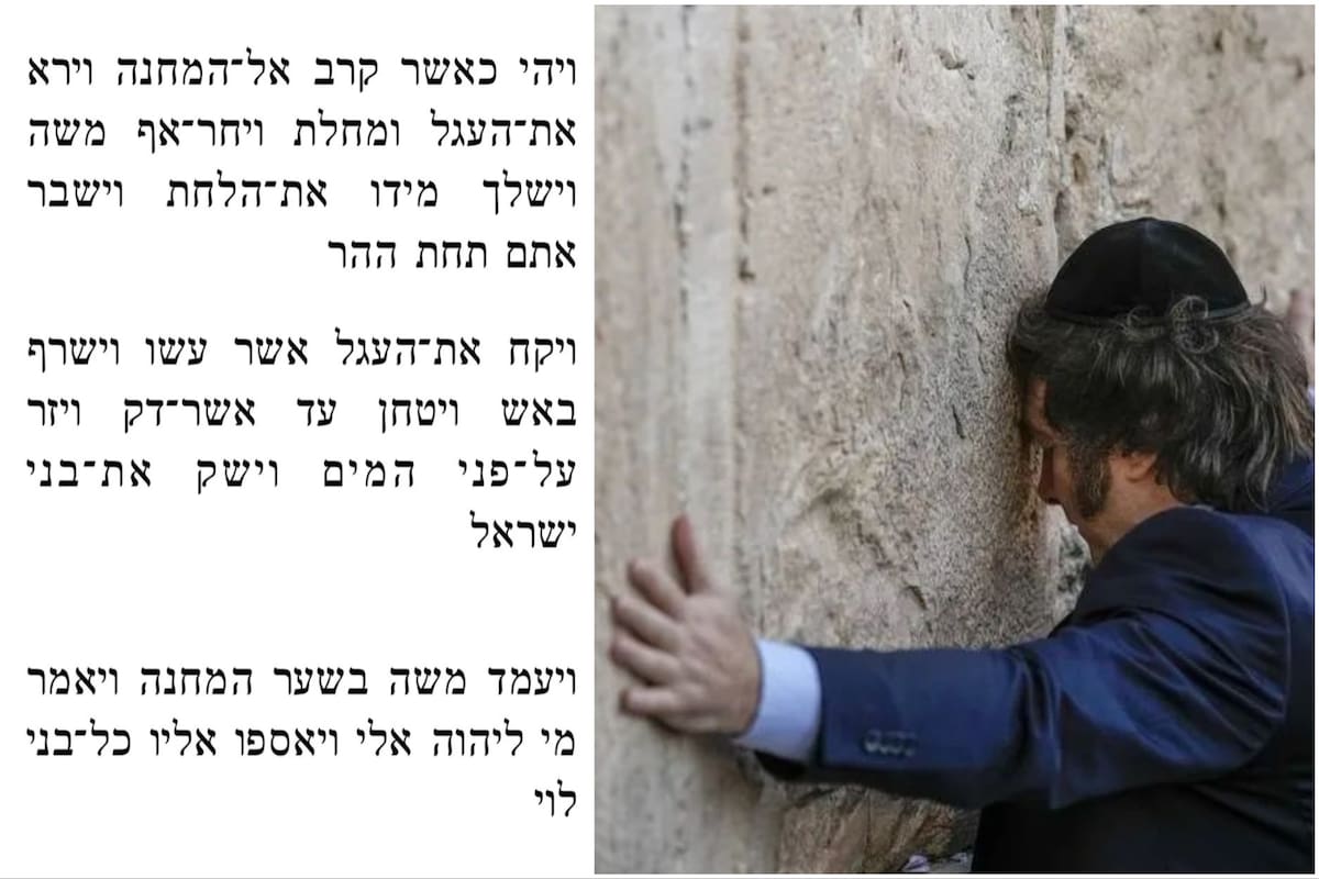 Javier Milei publicó pasajes del Antiguo Testamento en Instagram