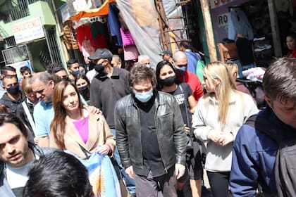 Javier Milei recorrió la villa 31 de la ciudad de Buenos Aires