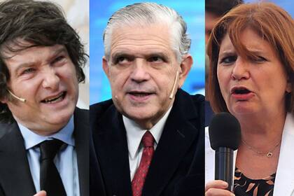 Javier Milei, Ricardo López Murphy y Patricia Bullrich