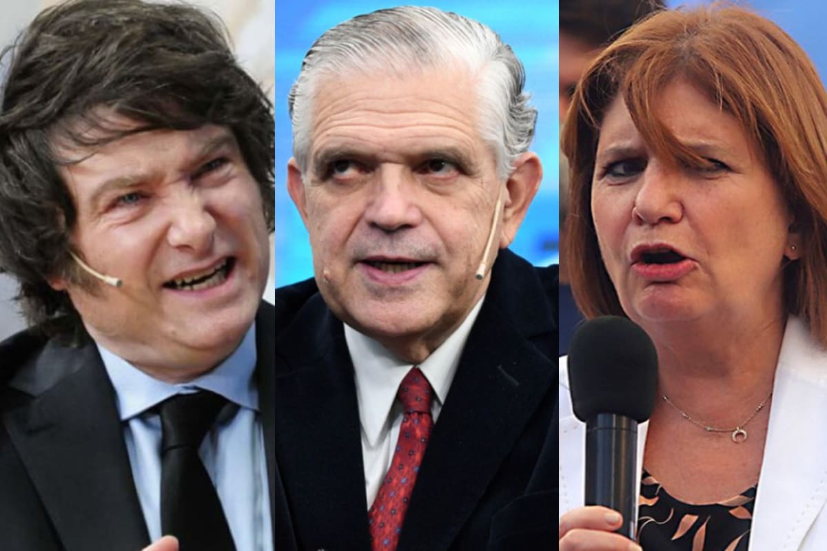 Javier Milei, Ricardo López Murphy y Patricia Bullrich