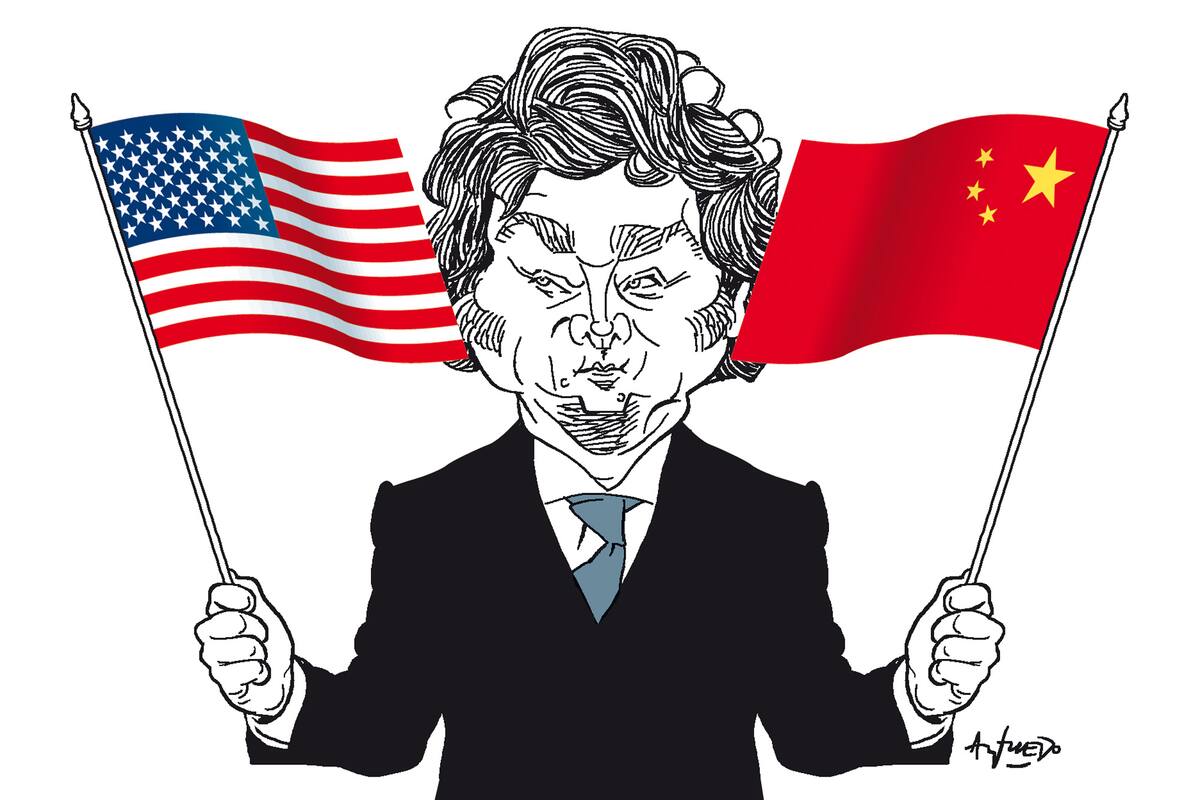 Javier Milei trata de hacer equilibrio en las relaciones con Estados Unidos y China