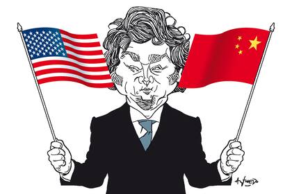 Javier Milei trata de hacer equilibrio en las relaciones con Estados Unidos y China