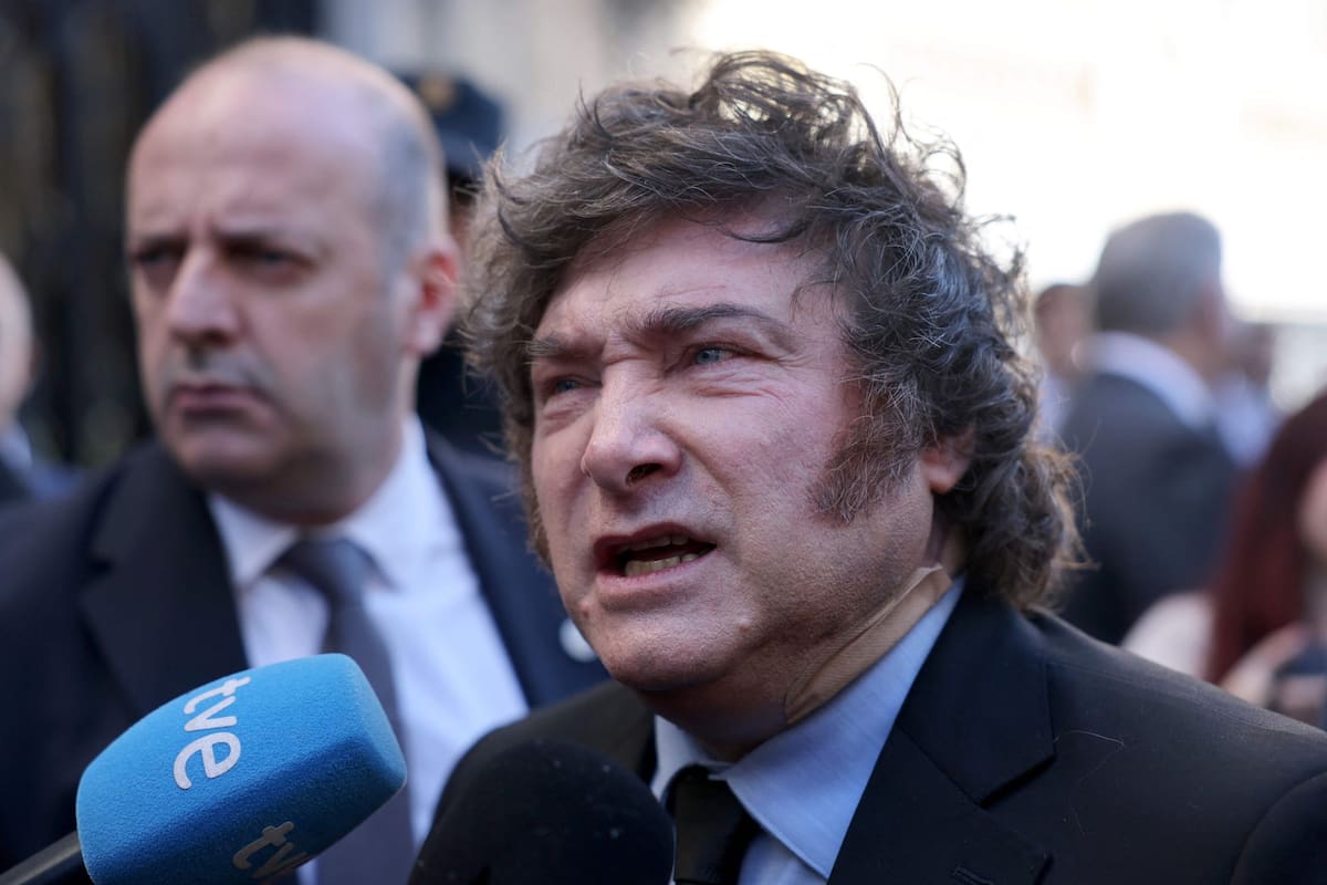Javier Milei tuvo un tenso intercambio con la prensa española en su visita a Madrid