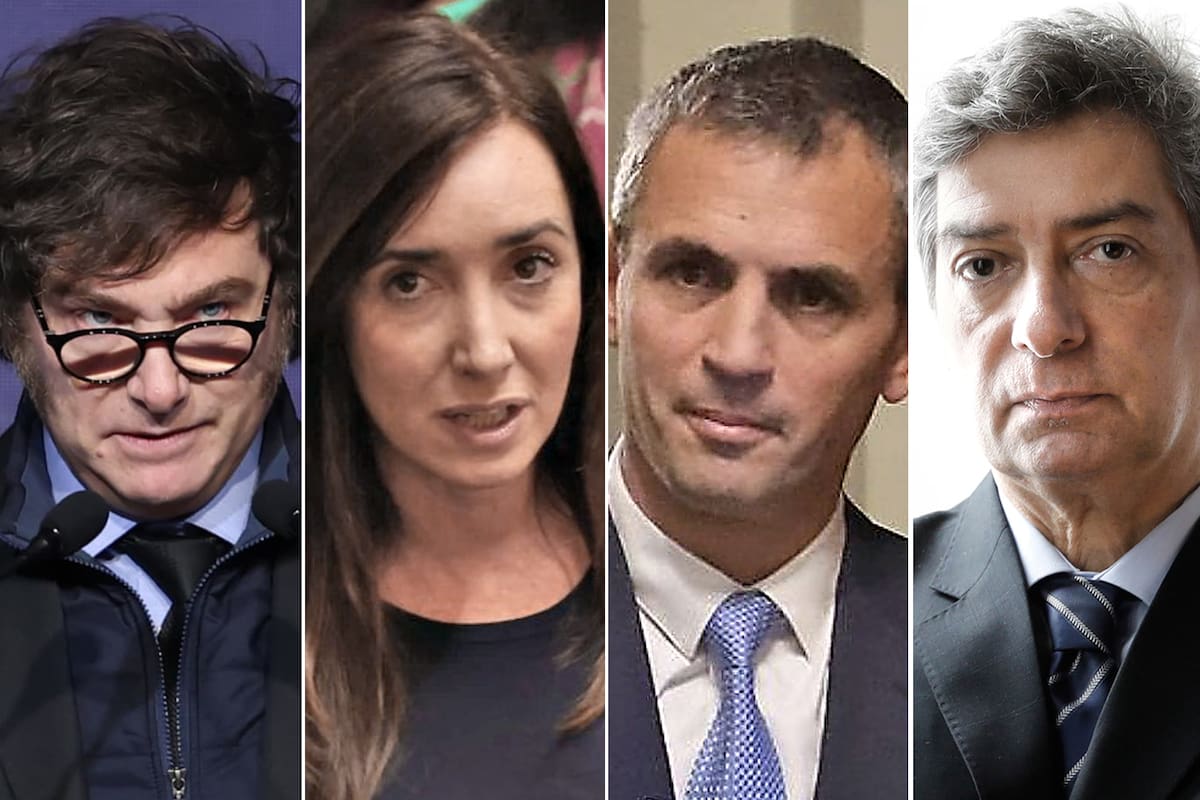 Javier Milei, Victoria Villarruel, Martín Menem y Horacio Rosatti, referentes de los tres poderes del Estado