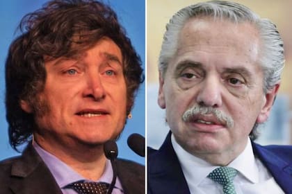 Javier Milei y Alberto Fernández