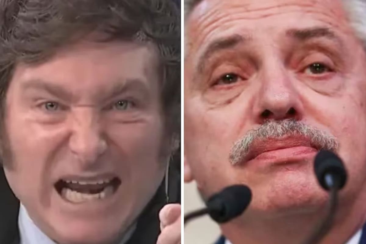 Javier Milei y Alberto Fernández