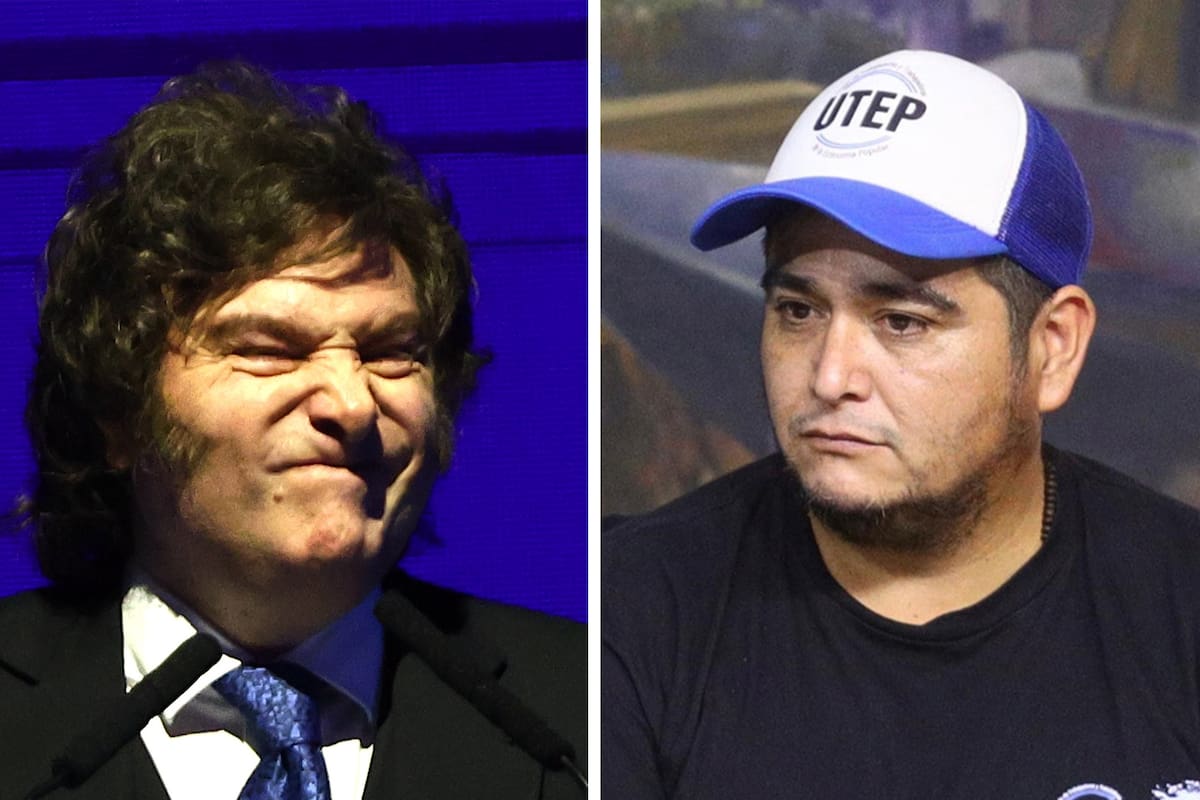 Javier Milei y Alejandro Gramajo (Utep)