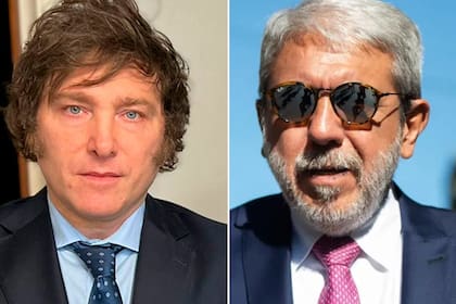 Javier Milei y Aníbal Fernández