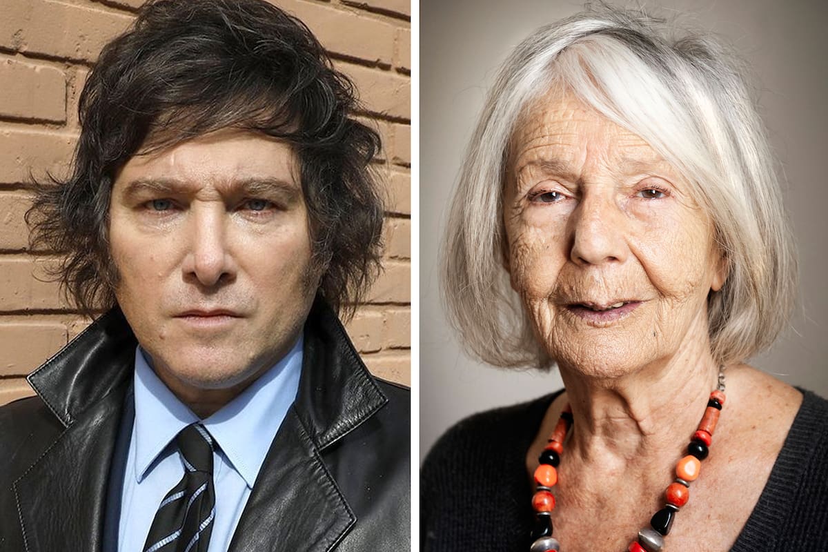 Javier Milei y Beatriz Sarlo