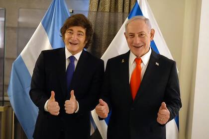 Javier Milei y Benjamín Netanyahu