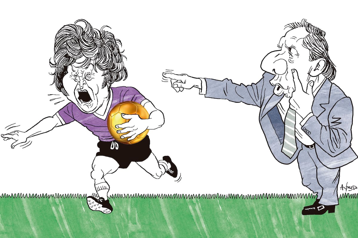 Javier Milei y Carlos Bilardo