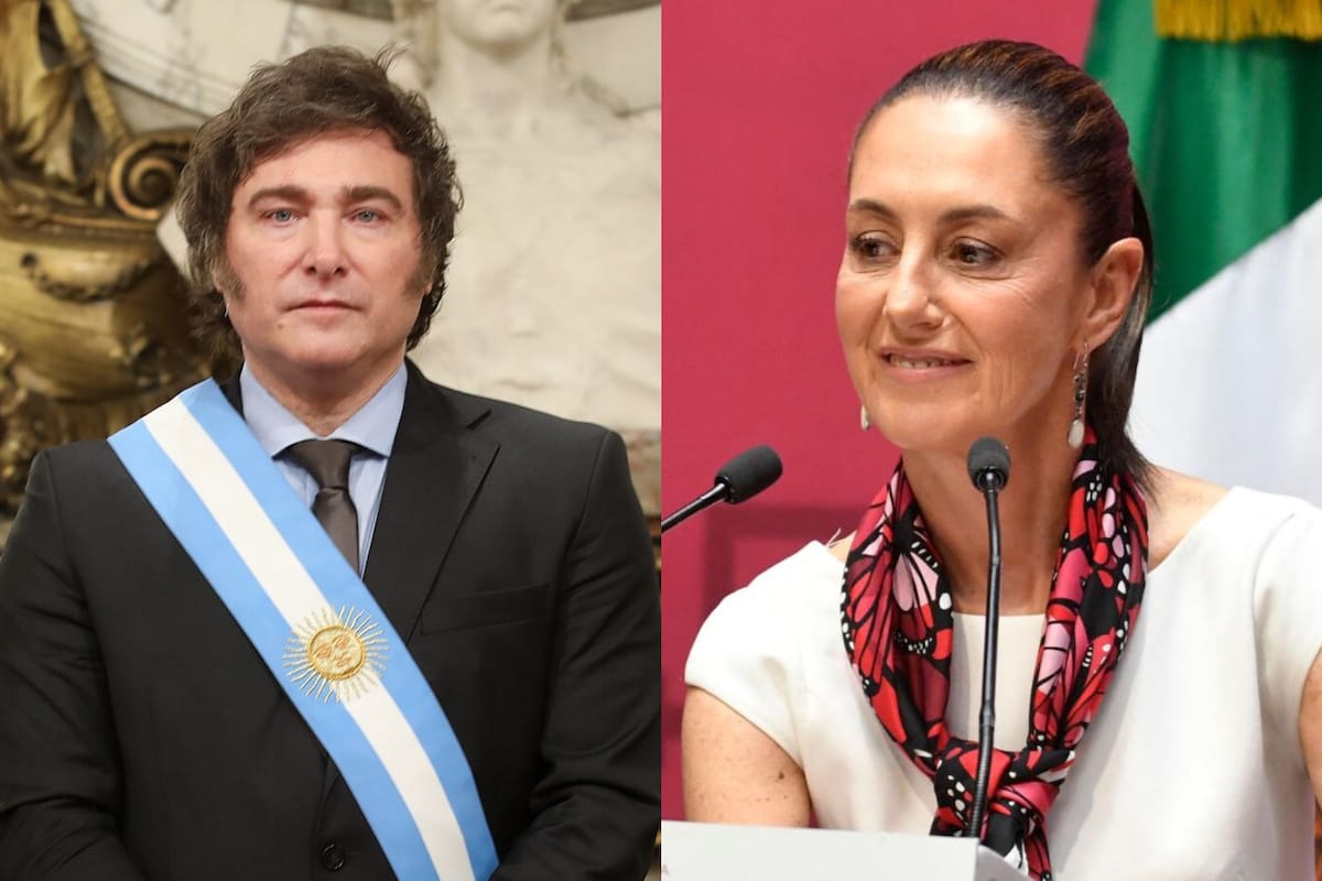 Javier Milei y Claudia Sheinbaum