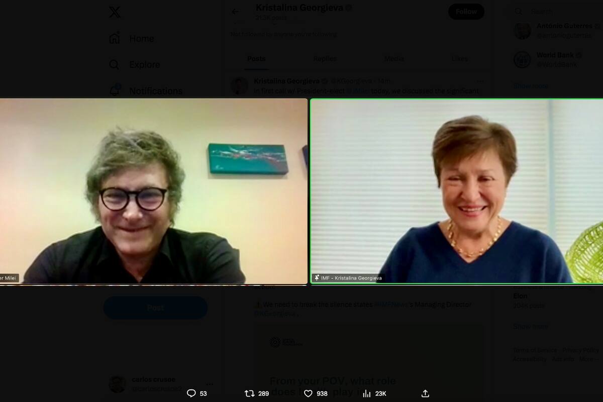 Javier Milei y Cristalina Georgieva