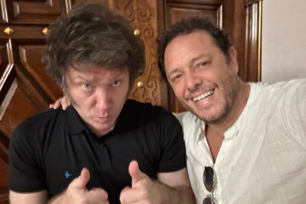 Javier Milei y Demian Reidel, cuando se encontraron en la Casa Rosada en enero