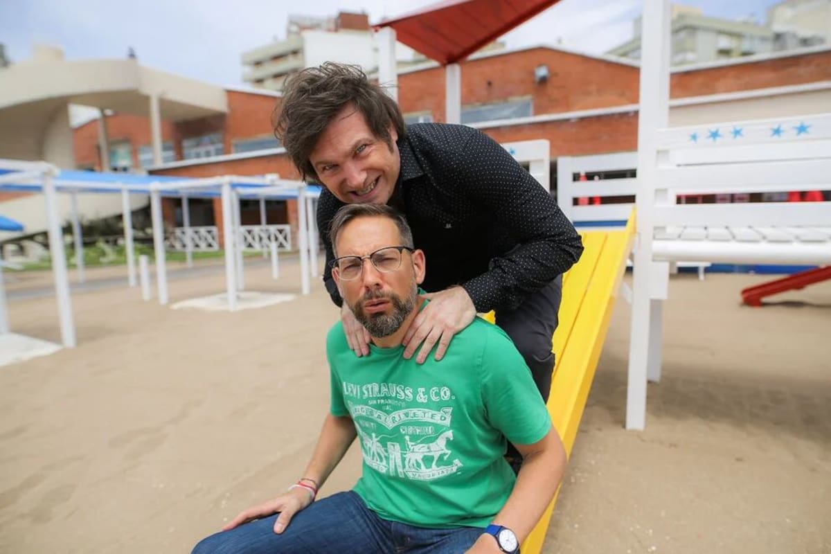 Javier Milei y Diego Sucalesca, antes de entrar en la política.