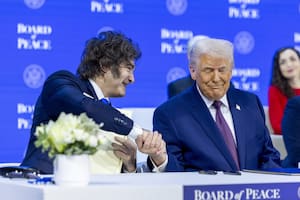 Javier Milei y Donald Trump, durante su última reunión en el foro económico de Davos 2026
